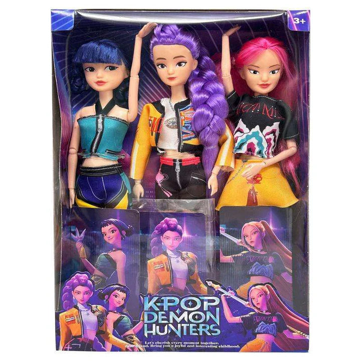 KPOP Demon Hunters – Caja de colección con 3 muñecas coleccionables