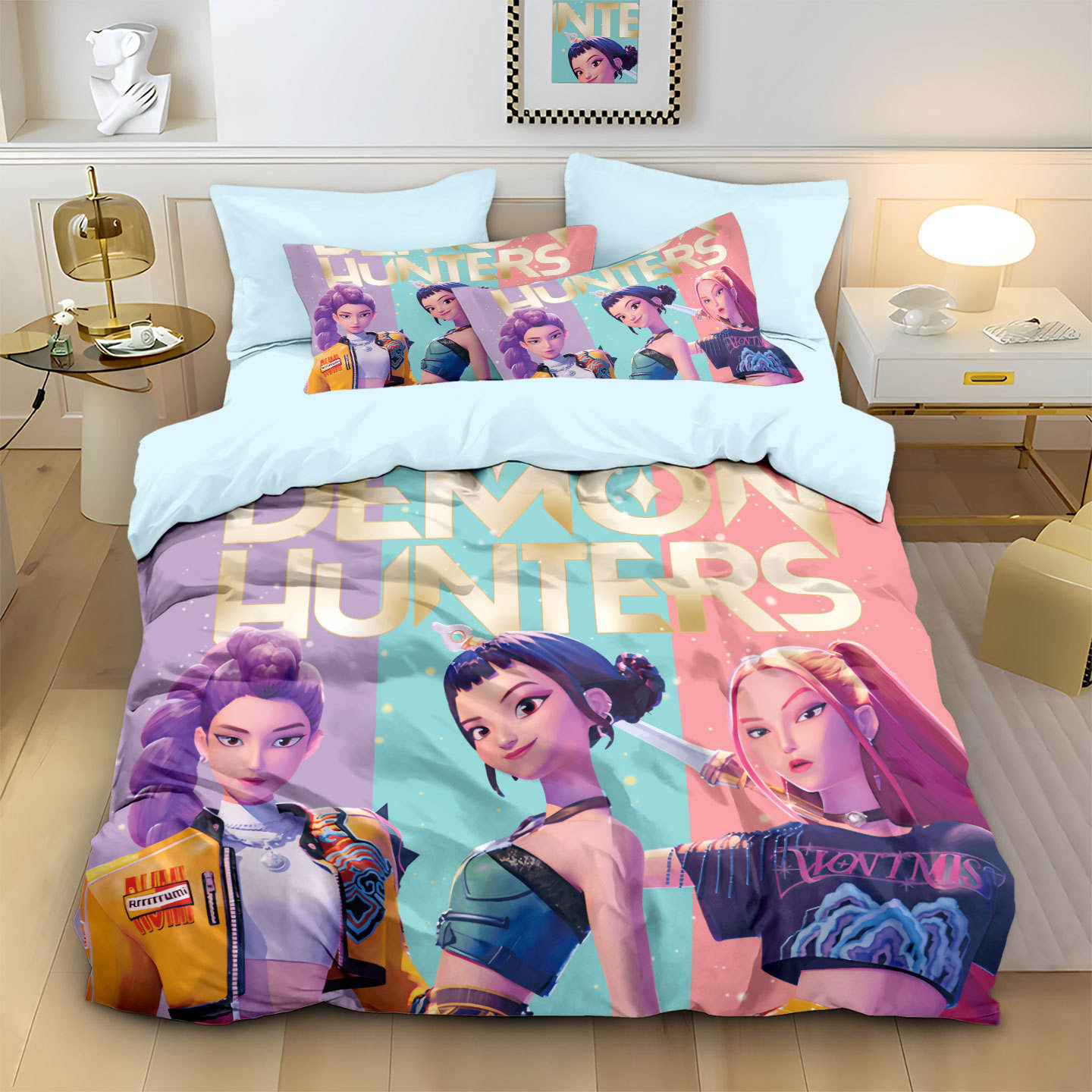 K-Pop Demon Hunters Bedding Set, sheets, duvet, duvet cover, pillowcases, best-seller, cartoon