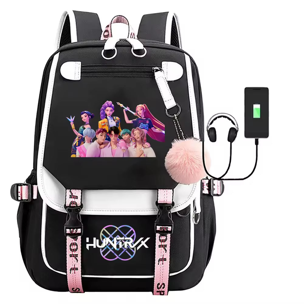KPop Witch Hunter Movie Backpack – The Iconic Fan Accessory on Campus Exclusive design · Breathable Oxford · Fur pompom finish