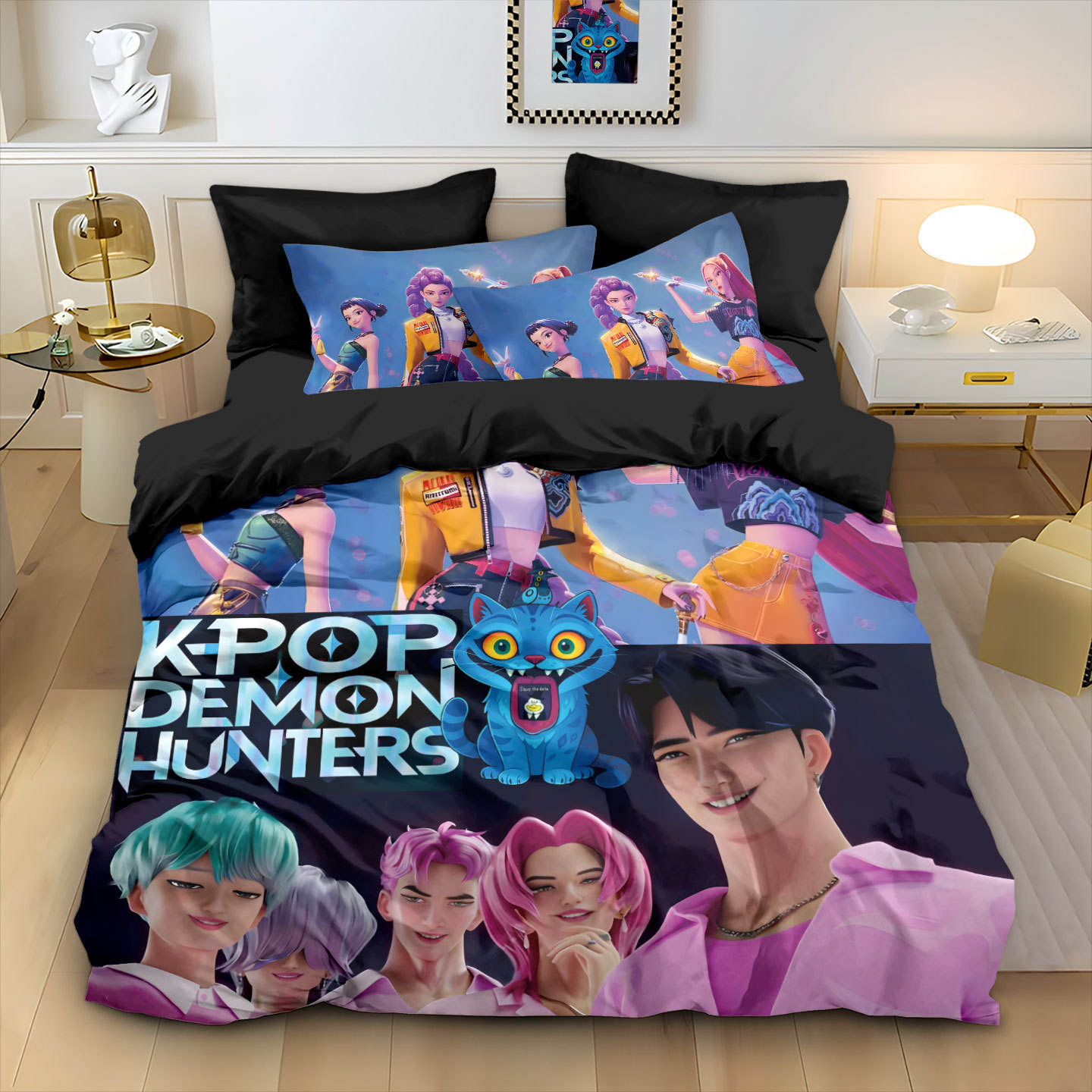 K-Pop Demon Hunters Bedding Set, sheets, duvet, duvet cover, pillowcases, best-seller, cartoon