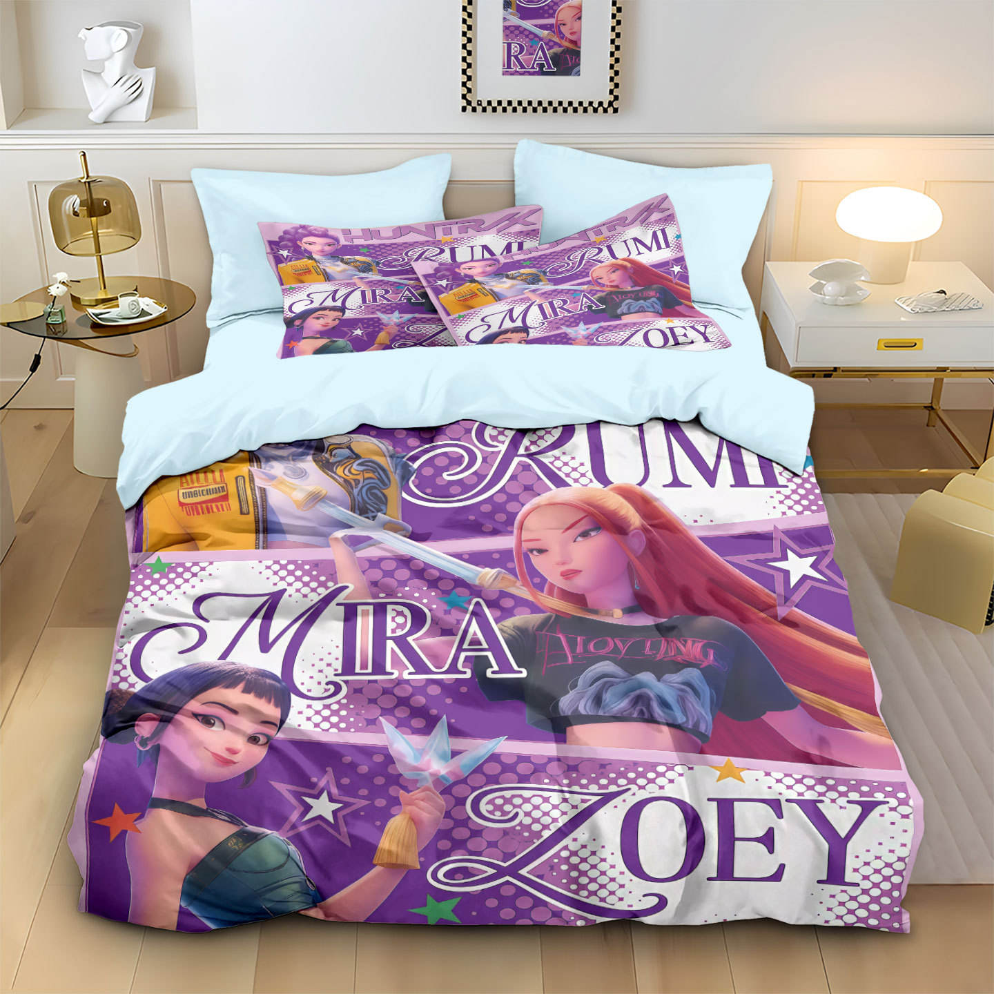 K-Pop Demon Hunters Bedding Set, sheets, duvet, duvet cover, pillowcases, best-seller, cartoon