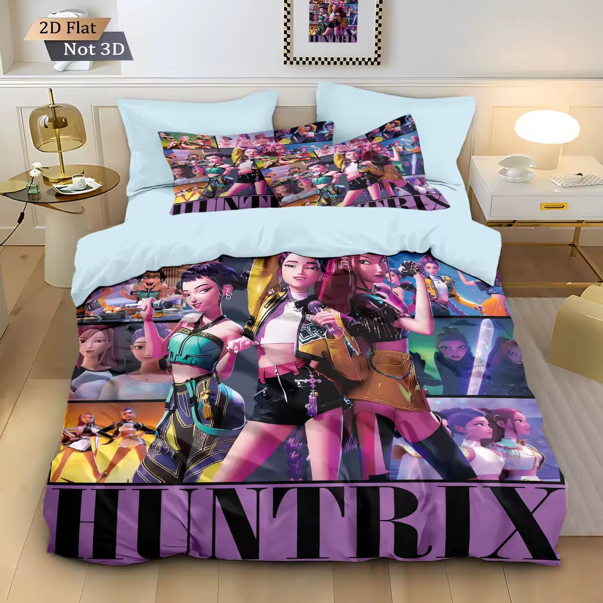 K-Pop Demon Hunters Bedding Set, sheets, duvet, duvet cover, pillowcases, best-seller, cartoon