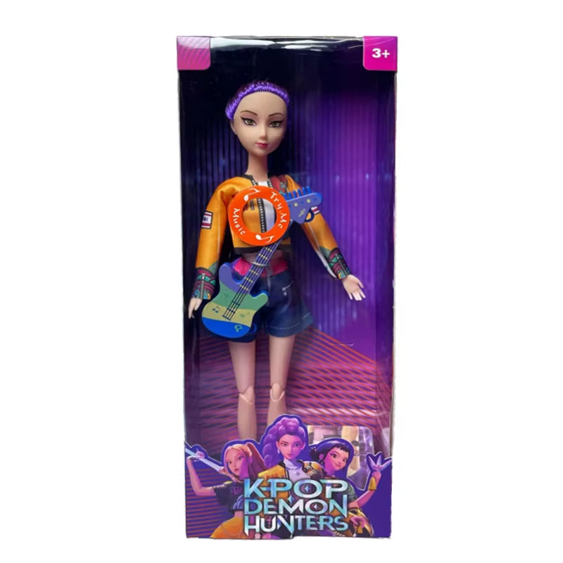 Kpop Demon Hunters Articulated Girl Group Doll with Color-Changing LED Lights, Music, Songs & Themed Accessories