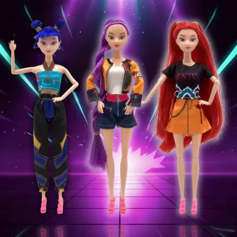 KPOP Demon Hunters – Caja de colección con 3 muñecas coleccionables