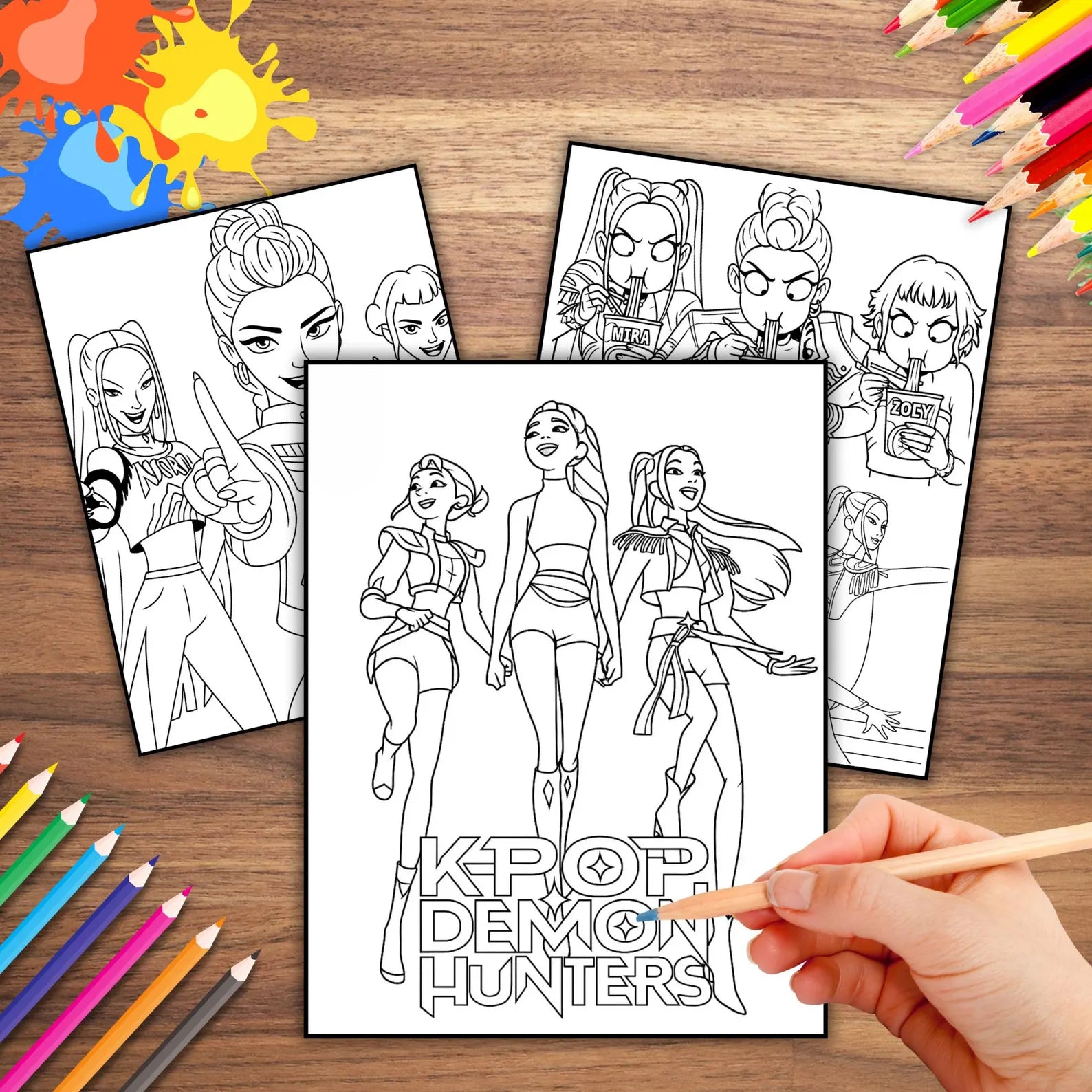kpop demon hunters coloring