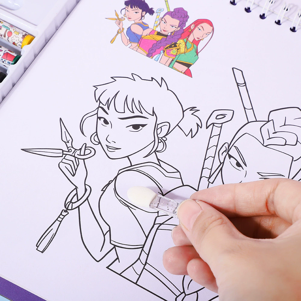 zoey coloring kpop demon hunters