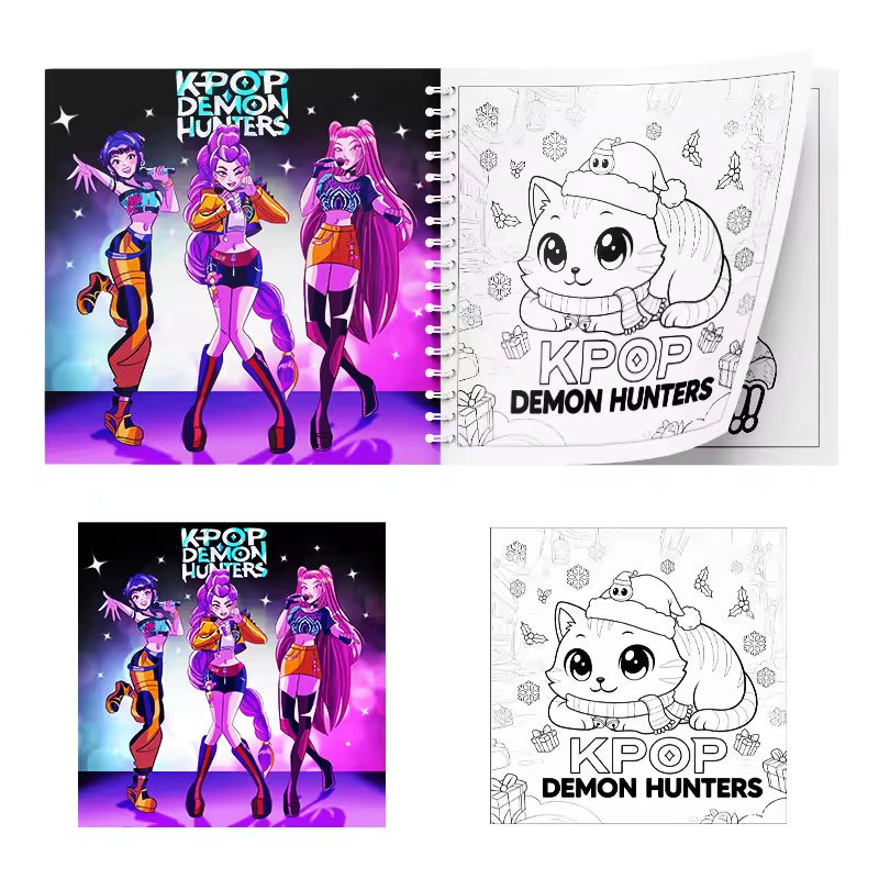cat coloring kpop demon hunters