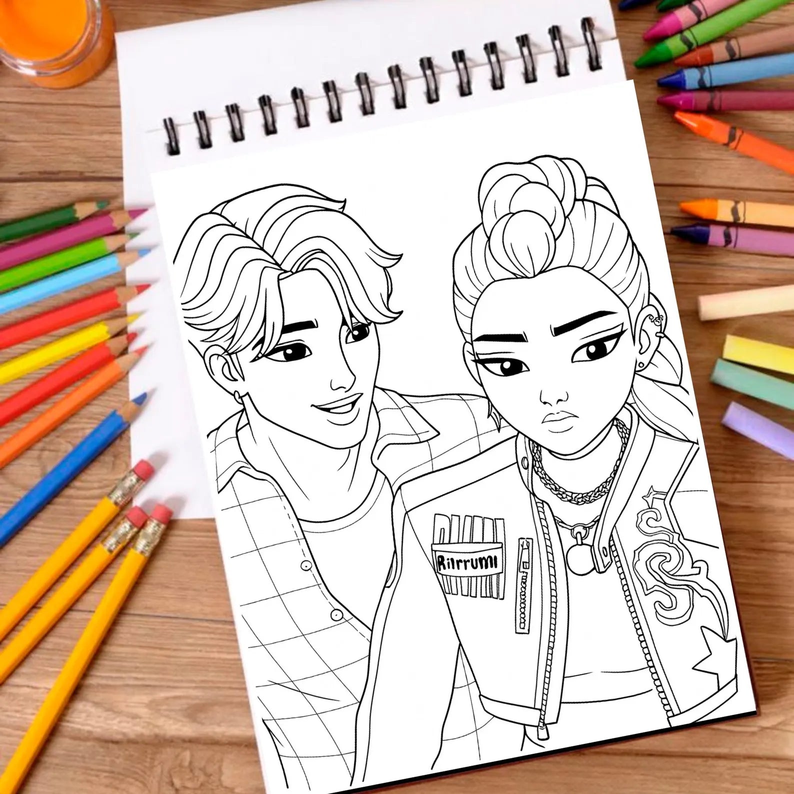 100 Coloring Pages Kpop Demon Hunters | Huntrix Digital Coloring Book