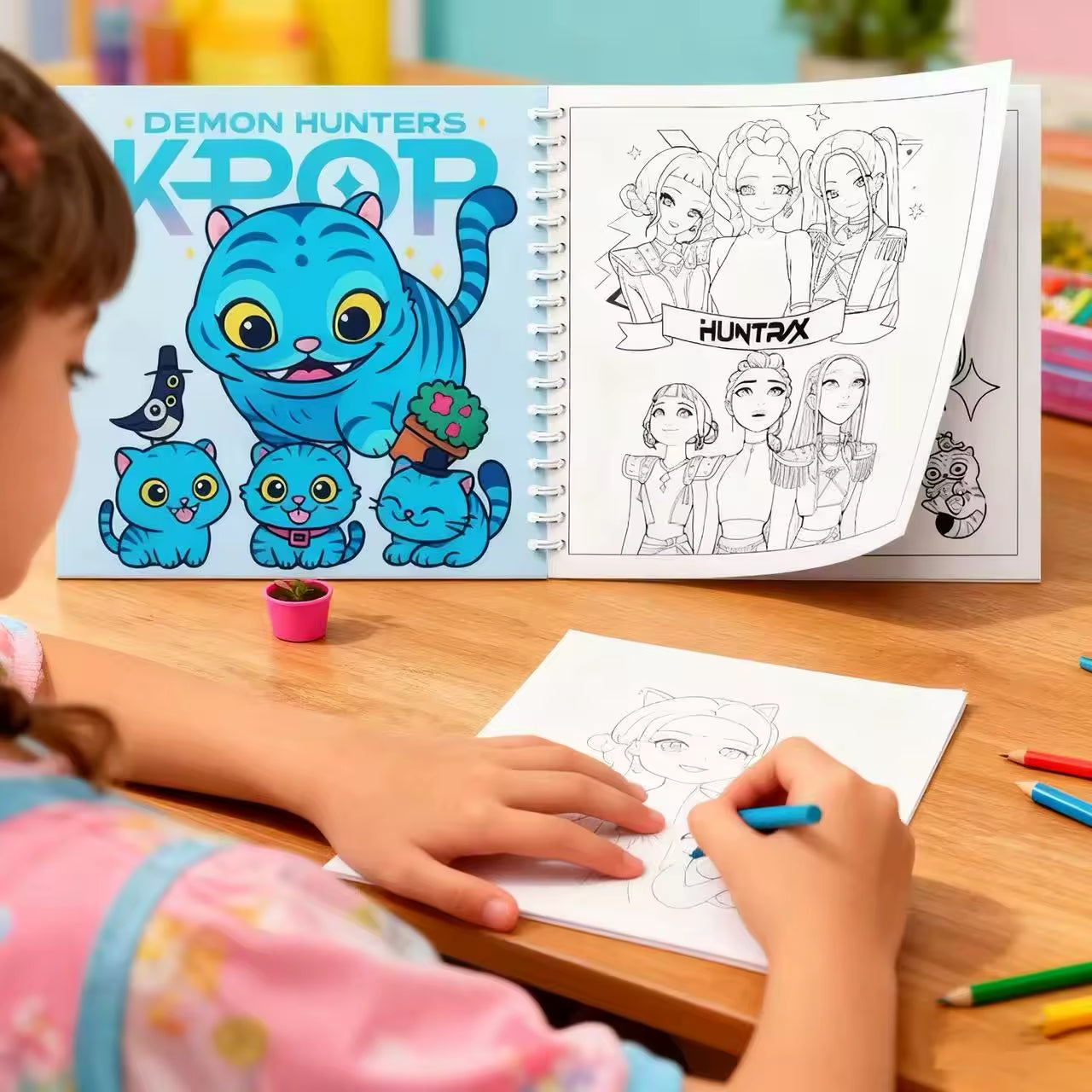 kpop demon hunters coloring book