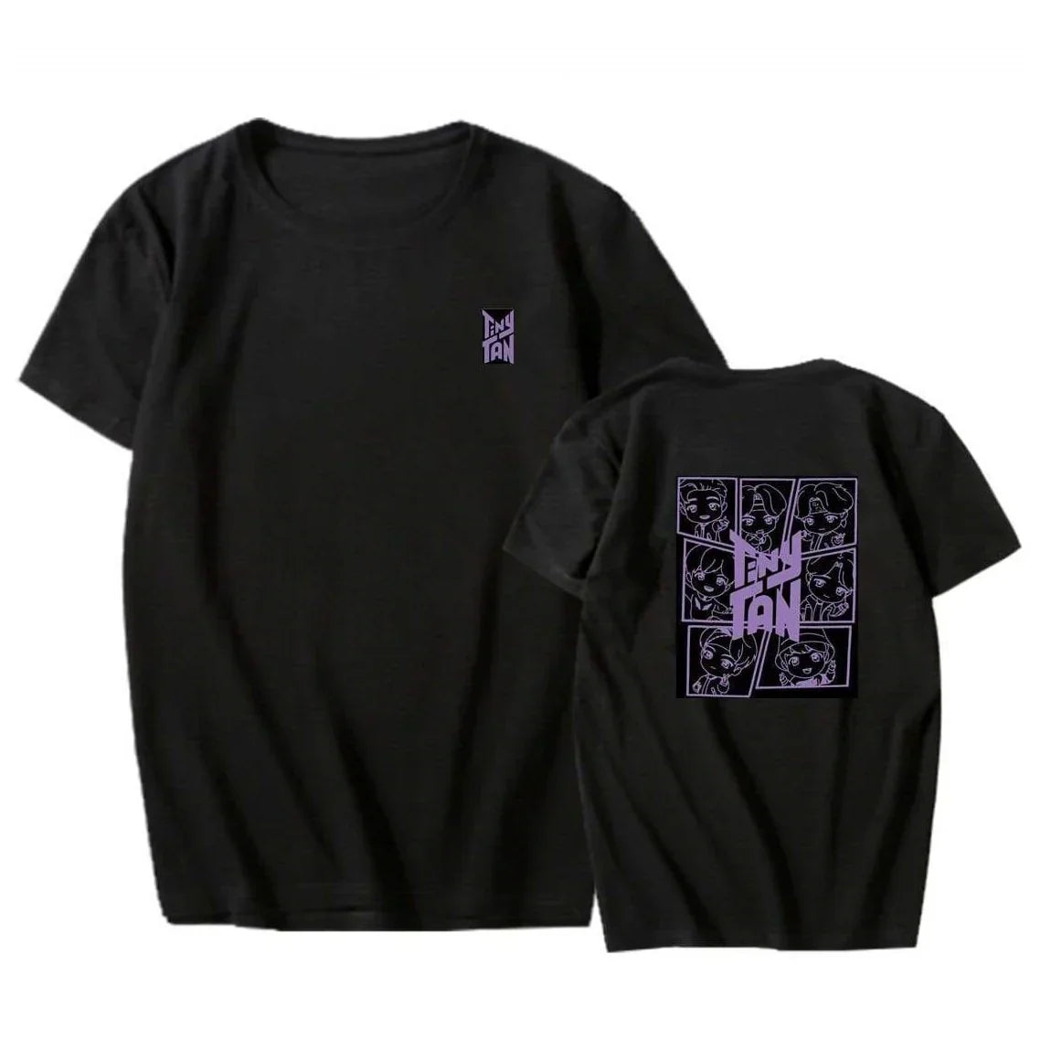 BTS Tiny Tan Black T-Shirt